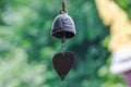 Small brass bells are commonly hung in Thai temples Royalty Free Stock Photo