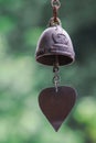 Small brass bells are commonly hung in Thai temples Royalty Free Stock Photo