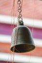 Small brass bells are commonly hung in Thai temples Royalty Free Stock Photo