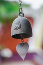 Small brass bells are commonly hung in Thai temples Royalty Free Stock Photo