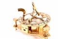 small brass sextant Royalty Free Stock Photo