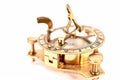 small brass sextant