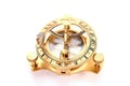 small brass sextant Royalty Free Stock Photo