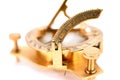 small brass sextant Royalty Free Stock Photo