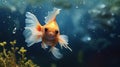 Small Brave Goldfish Royalty Free Stock Photo