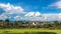 Small Brazilian Village In Rio de Janeiro State. Rural View, Blue Sky With Beautiful Clouds. Amazing Countryside Place In Brazil