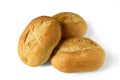 Small bread rolls, brÃÂ¶tchen - breakfast rolls - isolated on white background