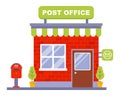 small brick post office. Royalty Free Stock Photo