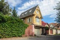 Small brick two-storied residential house