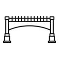 Small bridge icon, outline style