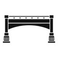 Small bridge icon, simple style