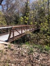 Small bridge in Wisconsin nature center Royalty Free Stock Photo
