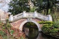 The small bridge of the Parc Monceau in Paris