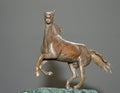 A small bronze figurine of a horse. Royalty Free Stock Photo