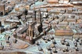 small bronze model of Zagreb, Croatia.