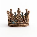 Authentic Dark Cyan And Bronze Crown Ring With Beautiful Details