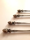Small bronze spoons Royalty Free Stock Photo