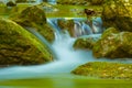 brook flow throug mountain canyon