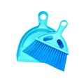 Small broom with dustpan on isolated white background Royalty Free Stock Photo