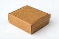 Small brown box isolated on white background Royalty Free Stock Photo