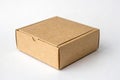 Small brown box isolated on white background Royalty Free Stock Photo