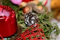 The small brown and white cone on the advent wreath