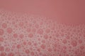 Small bubble on red water background