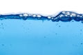 Small bubbles above the water surface, clean blue sky Royalty Free Stock Photo