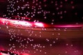 Many small air bubbles floating over a red background Royalty Free Stock Photo