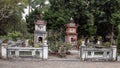 Small Buddhist shrines near the One Pillar Pagoda, Hanoi, Vietnam Royalty Free Stock Photo