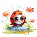 Cute Bug With Big Eyes Royalty Free Stock Photo