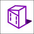 Small building icon in isometric flat design 08 Royalty Free Stock Photo