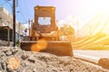 Small bulldozer. Sunny Royalty Free Stock Photo