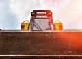 Small bulldozer does the work Royalty Free Stock Photo