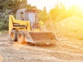 Small bulldozer. Sunny Royalty Free Stock Photo