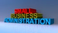 Small business administration on blue