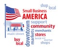 Small Business America, USA Flag Royalty Free Stock Photo