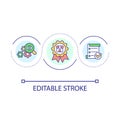 Small business certification loop concept icon