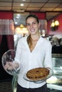 Small business: female owner of a cafe