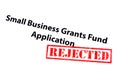 Small Business Grants Fund Application Rejected