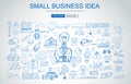 Small Business Idea concept with Business Doodle design style: o Royalty Free Stock Photo