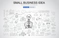 Small Business Idea concept with Business Doodle design style: o Royalty Free Stock Photo