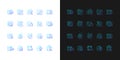 Small business incentives gradient icons set for dark and light mode