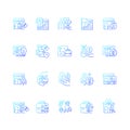 Small business incentives gradient linear vector icons set