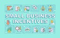 Small business incentives word concepts mint banner