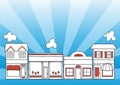 Small Business Main Street America, Shops and Stores Royalty Free Stock Photo