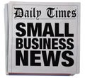 Small Business Newspaper Headline Report Royalty Free Stock Photo