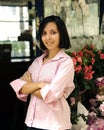 Small business owner: woman and her flower shop