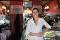 Small business: proud female owner of a cafe