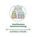 Small business retirement savings concept icon Royalty Free Stock Photo